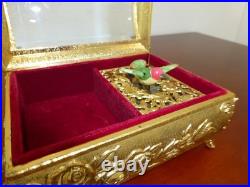 Vintage Hummingbird Automaton Music Box Jewelry Box (watch The Video)