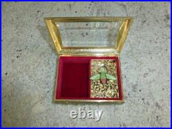Vintage Hummingbird Automaton Music Box Jewelry Box (watch The Video)
