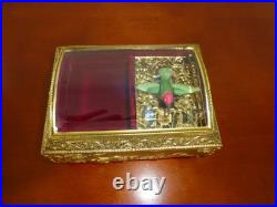 Vintage Hummingbird Automaton Music Box Jewelry Box (watch The Video)