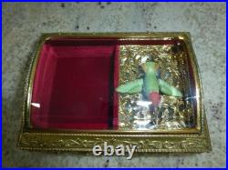 Vintage Hummingbird Automaton Music Box Jewelry Box (watch The Video)