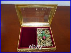 Vintage Hummingbird Automaton Music Box Jewelry Box (watch The Video)