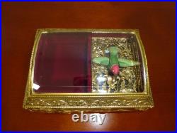 Vintage Hummingbird Automaton Music Box Jewelry Box (watch The Video)