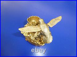 Vintage Hummingbird Automaton Music Box With Baby Chick Rare Model