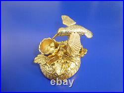 Vintage Hummingbird Automaton Music Box With Baby Chick Rare Model