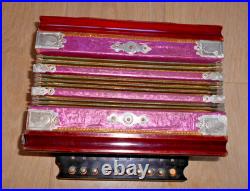 Vintage Italian Accordion Concertina Squeezebox 10 X Key Musical Instrument