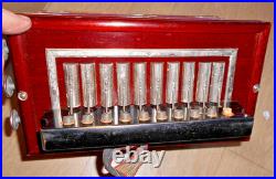 Vintage Italian Accordion Concertina Squeezebox 10 X Key Musical Instrument