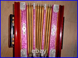 Vintage Italian Accordion Concertina Squeezebox 10 X Key Musical Instrument