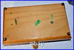 Vintage Italian Burl Wood Musical Jewelry Box Sorrento Plays Torna a Surriento