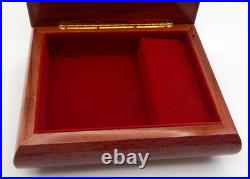 Vintage Italian Floral Marquetry Inlay Music Jewelry Box Swiss Mvmt. Dr. Zhivago