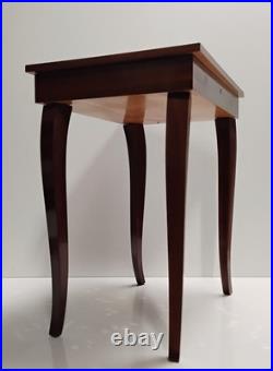 Vintage Italian Inlaid Floral Pattern Small Table Jewelry Music Box No Key 17