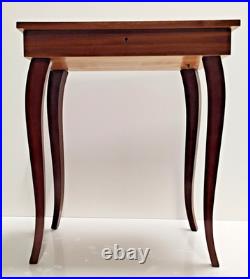 Vintage Italian Inlaid Floral Pattern Small Table Jewelry Music Box No Key 17