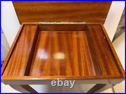 Vintage Italian Inlaid Marquetry Florentine Working Music Box Table 17 Tall