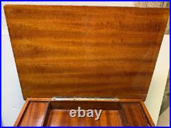 Vintage Italian Inlaid Marquetry Florentine Working Music Box Table 17 Tall