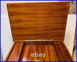 Vintage Italian Inlaid Marquetry Florentine Working Music Box Table 17 Tall