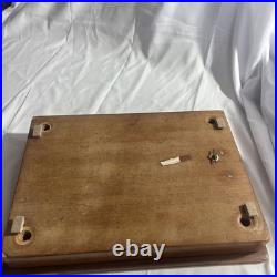 Vintage Italian Inlaid Side Table With Jewelry Compartment Reuge Music Box Noleg