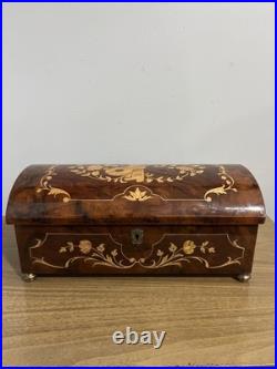 Vintage Italian Inlaid Wood Music Box