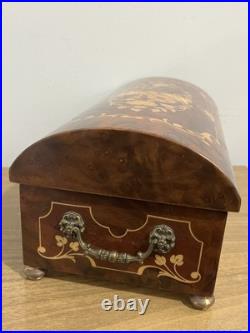 Vintage Italian Inlaid Wood Music Box