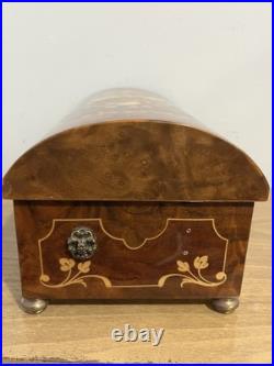 Vintage Italian Inlaid Wood Music Box