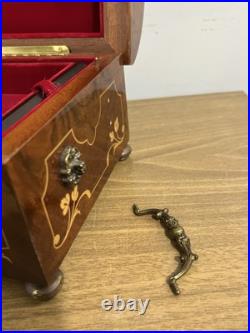 Vintage Italian Inlaid Wood Music Box