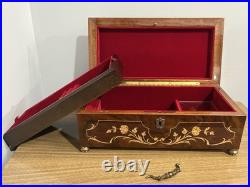 Vintage Italian Inlaid Wood Music Box