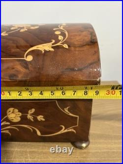 Vintage Italian Inlaid Wood Music Box