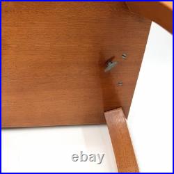 Vintage Italian Inlaid Wood Music Box Small End Table Musical Jewelry Box