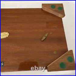 Vintage Italian Lacquered Wood Jewelry Music Box with Inlaid Flowers Santa Lucia
