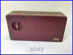Vintage Italian Leather and Wood Jewelry Music Box Italy Costume Jewelry