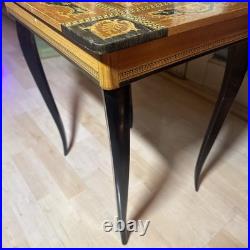 Vintage Italian Marquetry Music Box Side Table Sorrento Isola di Capri Rare