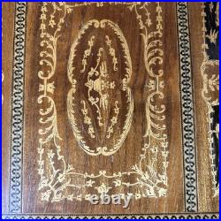 Vintage Italian Marquetry Music Box Side Table Sorrento Isola di Capri Rare