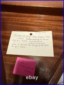 Vintage Italian Marquetry Music Box Table Set (6) Swiss Movement Made in Italy