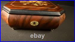 Vintage Italian Marquetry Musical Inlay Reuge Musical Jewelry Box Swiss Movement Vintage Italian Marquetry Musical Inlay Reuge Musical Jewelry Box Swiss Movement