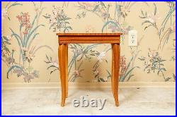 Vintage Italian Rococo Style Satinwood Inlaid Marquetry Music Box Side Table