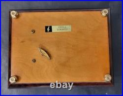 Vintage Italian Sorrento Style Inlaid Wood Music Jewelry Box Burl Marquetry Key