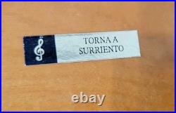 Vintage Italian Sorrento Style Inlaid Wood Music Jewelry Box Burl Marquetry Key