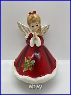 Vintage Josef Original Christmas Angel Music Box Plays Ave Maria 6