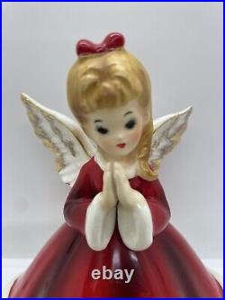 Vintage Josef Original Christmas Angel Music Box Plays Ave Maria 6