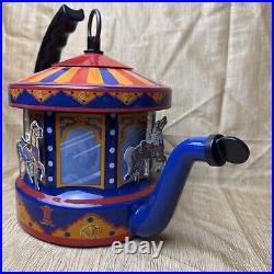 Vintage Kamenstein Carousel World of Motion Musical Metal Teapot withHandle READ