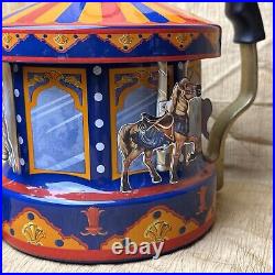 Vintage Kamenstein Carousel World of Motion Musical Metal Teapot withHandle READ