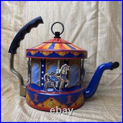 Vintage Kamenstein Carousel World of Motion Musical Metal Teapot withHandle READ