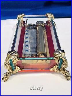 Vintage Key Wind swiss 3 Hungarian Rhapsody cylinder music box, 3 Airs, Song