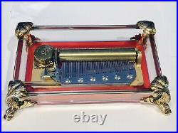 Vintage Key Wind swiss 3 Hungarian Rhapsody cylinder music box, 3 Airs, Song