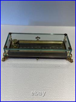 Vintage Key Wind swiss REUGE MUSIC cylinder music box, 3 Airs, Song, 5263