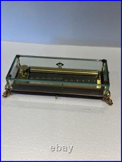 Vintage Key Wind swiss REUGE MUSIC cylinder music box, 3 Airs, Song, 5263