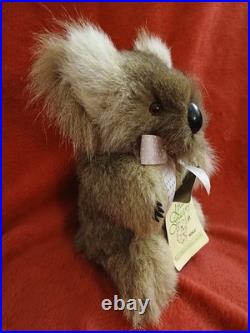 Vintage Koala Plush Music box From Australia Real Kangaroo Fur New Tags Working