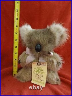 Vintage Koala Plush Music box From Australia Real Kangaroo Fur New Tags Working