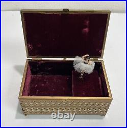 Vintage Lador (Pre Reuge) Dancing Ballerina Musical Jewelry Box Velvet Inside