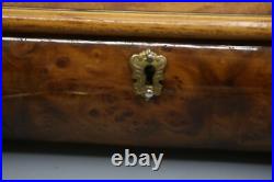 Vintage Large 14.5 Italian Marquetry inlaid wood Flower Sorrento music box Z1