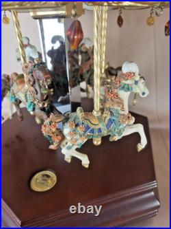 Vintage Limited Edition San Francisco Music Box 6 Horse Carousel Sultan's Dream