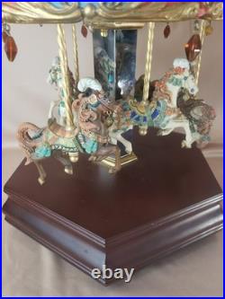 Vintage Limited Edition San Francisco Music Box 6 Horse Carousel Sultan's Dream